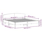 vidaXL Cadre de lit sans matelas cire marron 180x200cm bois pin massif