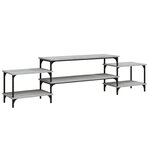 vidaXL Meuble TV sonoma gris 197x35x52 cm Bois d'ingénierie