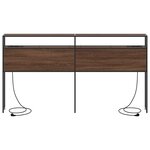 vidaXL Tête de lit de rangement Chêne marron 200 cm Bois d'ingénierie