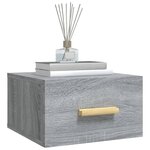 vidaXL Tables de chevet murales 2 Pièces sonoma gris 35x35x20 cm