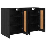 vidaXL Meuble mural Montage mural 2 Pièces Chêne noir 69 5 x 34 x 90 cm