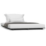 vidaXL Cadre de lit sans matelas noir 140x190 cm bois de pin massif