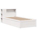 vidaXL Cadre de lit sans matelas blanc 90x190 cm bois de pin massif