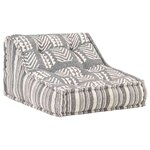 vidaXL Pouf modulaire Gris rayé Tissu