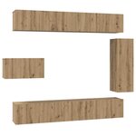 vidaXL Ensemble meuble TV 8 Pièces chêne artisanal 30 5 x 30 x 90 cm