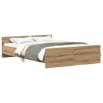 vidaXL Cadre de lit sans matelas chêne artisanal 140x200 cm