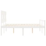 vidaXL Lit pour personne âgée sans matelas blanc bois massif