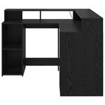vidaXL Bureau Chêne noir 130 x 130 x 91 cm Bois d'ingénierie