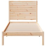 vidaXL Cadre de lit extra long sans matelas 90x210 cm bois massif