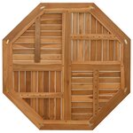 vidaXL Dessus de table 90x90x2 5 cm octogonal bois de teck massif