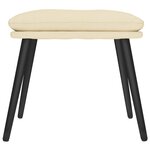 vidaXL Repose-pied Crème 45x29 5x35 cm Tissu