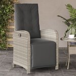 vidaXL Chaises inclinables de jardin lot de 2 avec repose-pied rotin