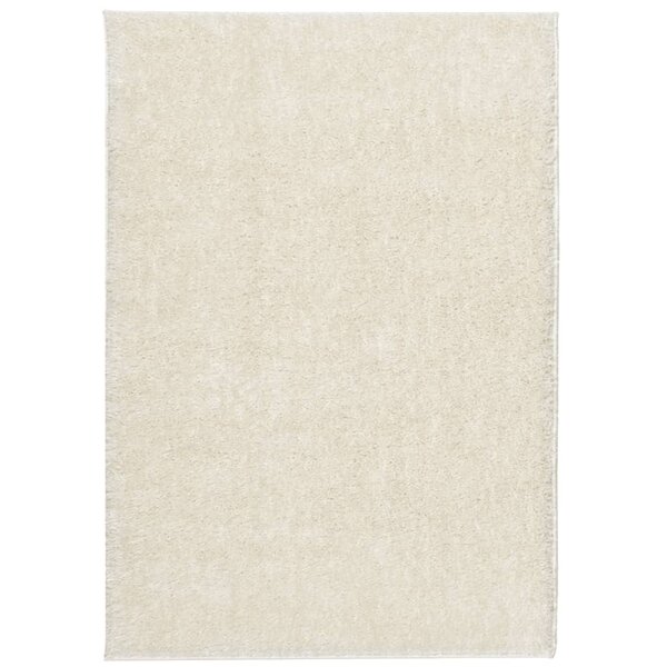 vidaXL Tapis ISTAN à poils longs aspect brillant crème 160x230 cm