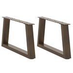 vidaXL Pieds de table basse en forme de V  2 pièces  acier naturel  70 x (30-31 3) cm