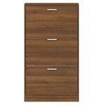 vidaXL Armoire à chaussures Chêne marron 59x17x108cm Bois d'ingénierie