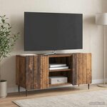 vidaXL Meuble TV Bois ancien 102 x 34 5 x 52 cm Bois d'ingénierie
