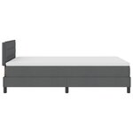 vidaXL Lit à ressorts avec matelas & LED gris foncé 120x190 cm en tissu
