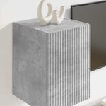 vidaXL Meuble TV mural Béton 30 x 31 x 40 cm Bois d'ingénierie