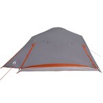 vidaXL Tente familiale à dôme 6 personnes gris imperméable