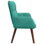vidaXL Sofa 2 places Turquoise 115 x 61 x 87 cm Velours
