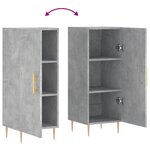 vidaXL Buffet Gris béton 34 5x34x90 cm Bois d'ingénierie