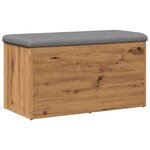 vidaXL Banc de rangement chêne artisanal 82x42x45 cm bois d'ingénierie