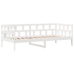 vidaXL Lit de jour et tiroirs sans matelas blanc 90x200 cm bois massif