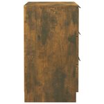 vidaXL Table de chevet Chêne fumé 40x36x65 cm