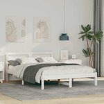 vidaXL Cadre de lit Blanc 120 x 190 cm Bois massif en pin