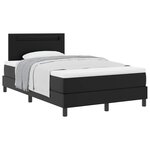 vidaXL Cadre de lit avec matelas Noir 120 x 190 cm Faux cuir