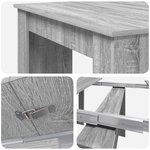 vidaXL Table à dîner 240 x 85 x 75 cm Bois d'ingénierie Sonoma gris