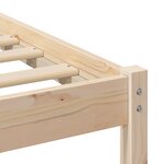 vidaXL Cadre de lit Marron 135 x 190 cm Bois massif en pin