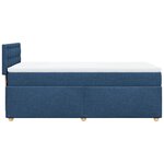 vidaXL Sommier à lattes de lit avec matelas Bleu 100x200 cm Tissu