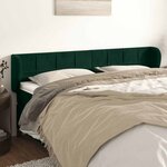 vidaXL Tête de lit avec oreilles Vert foncé 183x23x78/88 cm Velours
