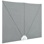 vidaXL Auvent latéral pliable de terrasse Gris 240 x 160 cm