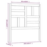 vidaXL Tête de lit Noir 106x4x104 cm Bois massif de pin