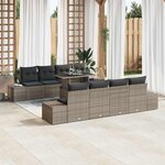 vidaXL Ensemble de canapé de jardin Manuel 7 Pièces Gris 100 x 55 x 73 cm