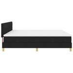 vidaXL Lit box spring avec matelas et LED noir 200x200 cm tissu