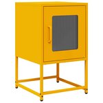 vidaXL Table de chevet jaune moutarde 36x39x60 5 cm