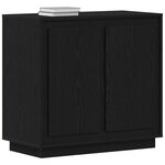 vidaXL Buffet moderne Chêne noir 80 x 34 x 75 cm Bois d'ingénierie
