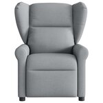vidaXL Fauteuil inclinable électrique Gris clair Tissu