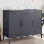 vidaXL Buffet anthracite 100 5x39x79 cm acier