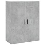 vidaXL Buffet haut Gris béton 69 5x34x180 cm Bois d'ingénierie