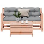 vidaXL Salon de jardin 3 Pièces avec coussins bois massif douglas