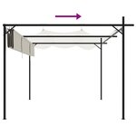 vidaXL Pergola avec toit rétractable crème 295x292x230 cm
