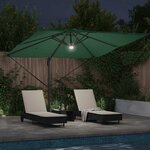 vidaXL Parasol Roma Vert 286 x 285 x 270 cm Aluminium et polyester