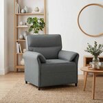 vidaXL Canapé 100  polyester  cadre en métal  MDF  Contreplaqué