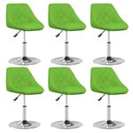 vidaXL Chaises à manger lot de 6 vert similicuir