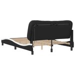 vidaXL Cadre de lit avec LED sans matelas noir et blanc 120x200 cm