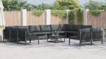 vidaXL Ensemble de canapé de jardin 12 Pièces Anthracite Acier
